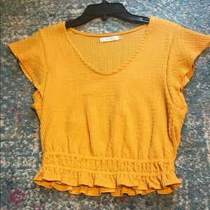 Yellow orange blouse